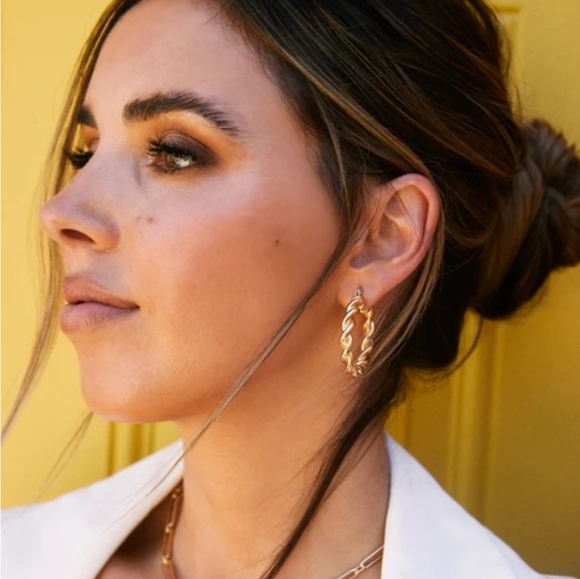 Express X LUJ AJ Hoop Earrings - Picture 7 of 7